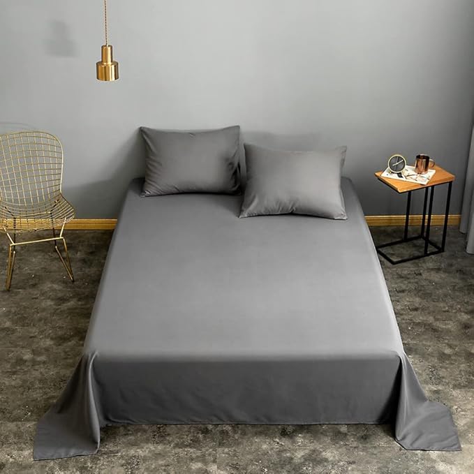 Microfiber Queen Bedding Flat Sheet, Ultra Soft and Wrinkle, Stain Resistant - Image 2