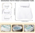 4D Silicone Bath Pillow for Tub, Upgraded Adjustable Bathtub Pillow Head Neck - Image 3