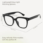 miyya Blue Light Glasses for Women & Men – Oversized UV & Blue Light Blocker - Image 2
