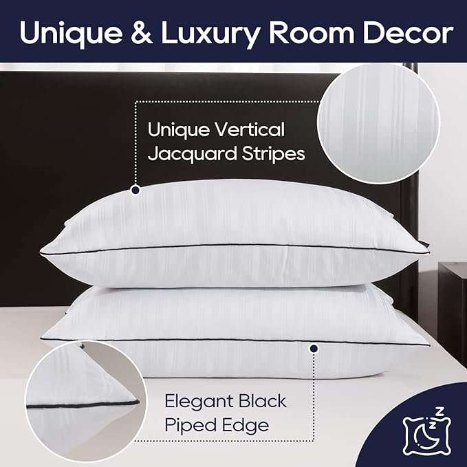 downluxe Bed Pillows Queen Size Set of 2 - Image 2