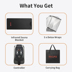 Infrared Sauna Blanket for Home, Low EMF Carbon Crystal Heating, Portable Dry - Image 8