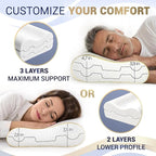 Royal Therapy 2-Pack Queen Memory Foam Pillow, Queen Contour Pillow, Orthopedic - Image 7