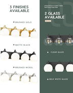 Bathroom Light Fixtures, 4 Light Matte Black Vanity Light, 26 Inch Modern Wall - Image 7