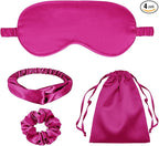 4Pcs Silk Sleep Masks Satin Eye Mask Silky Eyes Cover Blindfold Eyeshade by WJingYiJia