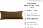 EVOLIVE Ultra Soft Body Pillow Cover 21"x54", Cozy Microfiber Pillowcase - Image 2