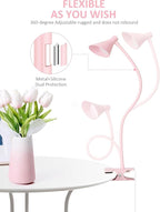 Clip on Light USB Reading Light, Eye Care Dimmable Reading Lamp Flexible Goose - Image 4