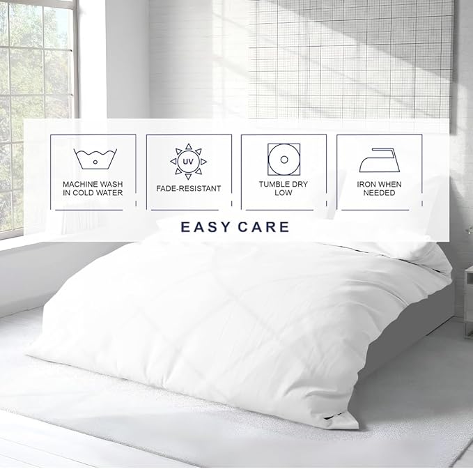 Kotton Culture 3 Pc Duvet Cover Queen Size/Full Size Set-100% Egyptian Cotton - Image 6