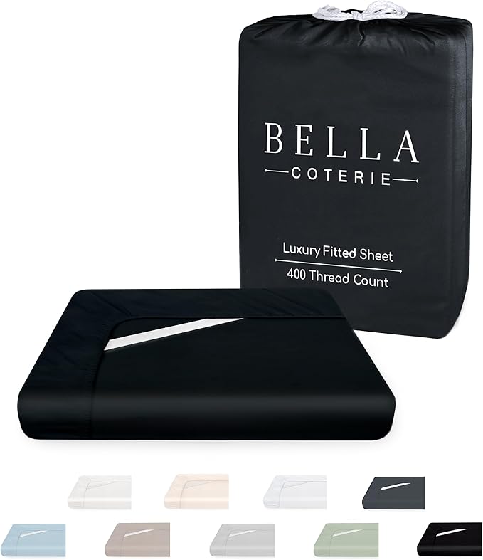 Bella Coterie Luxury Bamboo Viscose Queen Size Fitted Sheet Only | 100% by BC