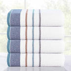 CASA COPENHAGEN White Bay 4Pcs 100% Egyptian Cotton Designer Hand Towels Gift - Image 3
