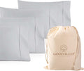 Set of 4 Pillow Cases Queen Standard, 800 TC 100% Egyptian Cotton, Silky Soft by GoodSleepBedding