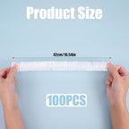 Disposable Shower Caps, Large Plastic Clear Hair Cap Thickened - Image 3