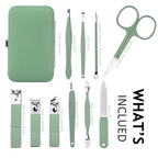 HANTEKAS Manicure Set 10 in 1 Stainless Steel, Nail Clippers Scissors Pedicure - Image 2