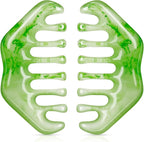 Geiserailie 2 Pcs Jade Combs Esthetician Supplies Massage Stone Hair Gua Sha by Geiserailie