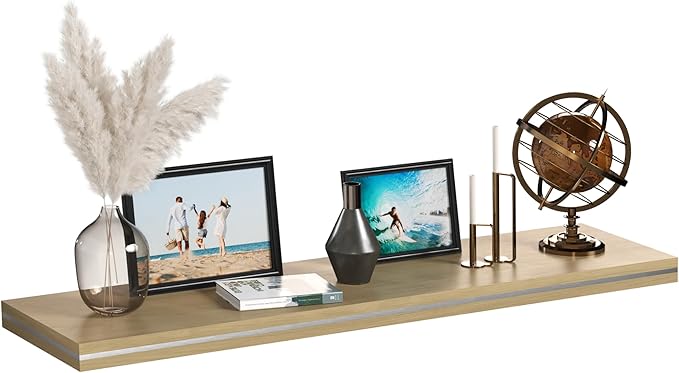 HÜNGSMART 60 Inch Wooden Floating Shelf – Supports 300lbs by Hungsmart