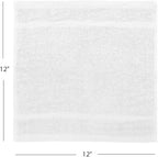 Avalon Towels Cotton Washcloths 24-Pack – 12 x 12 Inch White Super Soft & - Image 8
