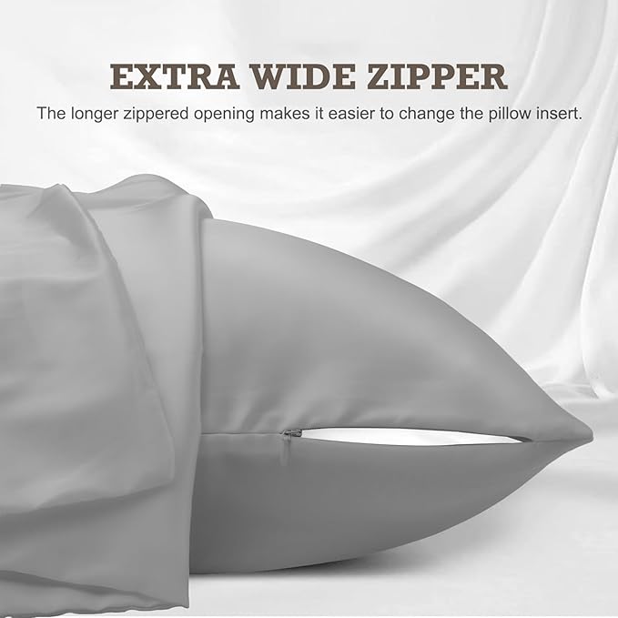 BPC 100% Mulberry Silk Pillowcases 2 Pack, Grade 6A ClimaSilk™ Silk Pillow - Image 6