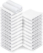 24 Pack White Hand Towels 100% Cotton Spa Towel – 16x27 inches Highly by TOALLA