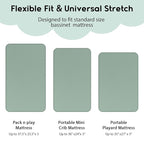 Yoofoss Pack and Play Sheets Fitted, Mini Crib Sheets 2-Pack - Image 3