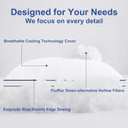 Premium Pillows Standard Size Set of 2, Fluffy and Supportive 7D Down - Image 3
