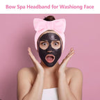 Ondder 8 Pack Makeup Headband Black and Pink Spa Headband Skincare Headbands - Image 4