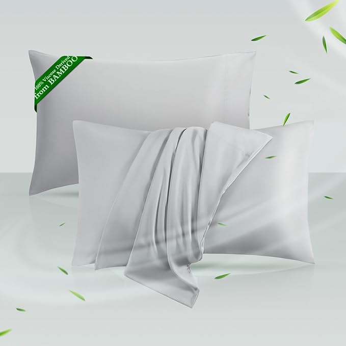 Cooling Pillowcases Queen Size Set of 2, Viscose Derived from Bamboo by HOTSLEEPERSHEETS