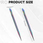 2Pcs Stainless Steel Cuticle Pusher Portable Nail Cleaner Remover Dead Skin - Image 2