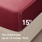 BEDELITE Satin Fitted Sheet and Pillowcase Set, Luxury Soft Similar to Silk - Image 5