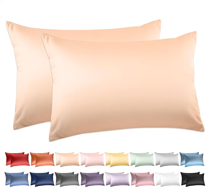 100% Cotton Queen Pillowcases Set of 2, Deep Dream 600 Thread Count Pillow Cases by DeepDream