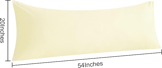 NTBAY Body Pillow Cases Set of 2, 2 Pack Brushed Microfiber 20x54 Pillow Cases - Image 3