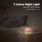 Buffbee Sound Machine & Alarm Clock 2-in-1-0-100% Display Dimmer, Under Light - Image 6