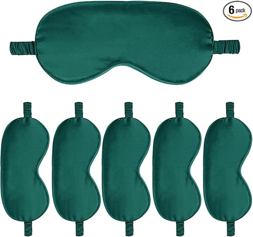 6PACK Silk Sleep Mask Satin Eye Masks Blackout Silky Eyeshade Cover Soft by WJingYiJia