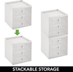 mDesign Plastic 3 Drawer Organizer - Image 3
