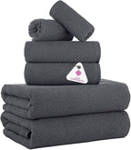 CASA COPENHAGEN Popcorn 6Pcs 100% Egyptian Cotton Large Designer Towels Gift by CASACOPENHAGEN