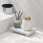 zoocatia Small Wood Tray Pedestal Stand Farmhouse Bathroom Decor Decorative - Image 2