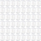 YOROXRG 48 Pack White Unscented Clear Glass Filled Votive Candles. Hand Poured - Image 9