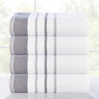 CASA COPENHAGEN White Bay 4Pcs 100% Egyptian Cotton Designer Hand Towels Gift - Image 3