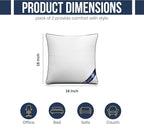 Utopia Bedding Throw Pillow Inserts, 18 x 18 Inches Decorative Indoor Pillows - Image 2