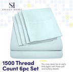 Sweet Home Collection 6 Piece 1500 Supreme Collection Brushed Microfiber Deep - Image 2