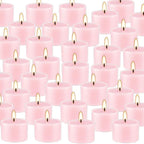 Rose Scented Candle Tealight Candles in Clear Cup, 8 Hours Consistent Smkless - Image 3