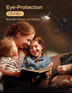 Clip on Light USB Reading Light, Eye Care Dimmable Reading Lamp 3 Color & 10 - Image 2