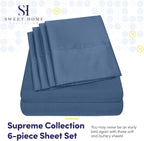 Sweet Home Collection 6 Piece 1500 Supreme Collection Brushed Microfiber Deep - Image 2