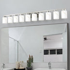 10-Light Bathroom Light Fixtures, Modern Vanity Lights, Brushed Nickel Metal by Mieloxiy