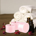 Rose Scented Candle Tealight Candles in Clear Cup, 8 Hours Consistent Smkless - Image 5