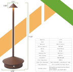 Cordless LED Table Lamp, Rechargeable 5200mAH Battery Operated Lamp - Image 3