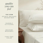 Hearth & Harbor Bed Sheets, Luxury Soft 6 Piece Bed Sheet Set Extra Deep Pocket - Image 6