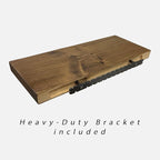 URBANDI, Rustic Floating Shelves, Hidden Bracket, Solid Wood, Heavy Duty - Image 7
