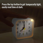 Lamisola Small White Kids Desk Battery Alarm Clock, Analog Travel Clock - Image 4