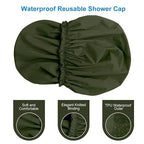 Shower Cap for Women, Double Layer Waterproof Bath Cap, Reusable Hair Protector - Image 6