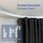 Room Divider Ceiling Mounted Curtains Track Sets Extra Wide Blackout Curtain - Image 5