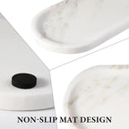 Koville Natural Marble Tray for Bathroom Countertop, Marble Storage Trays for - Image 3